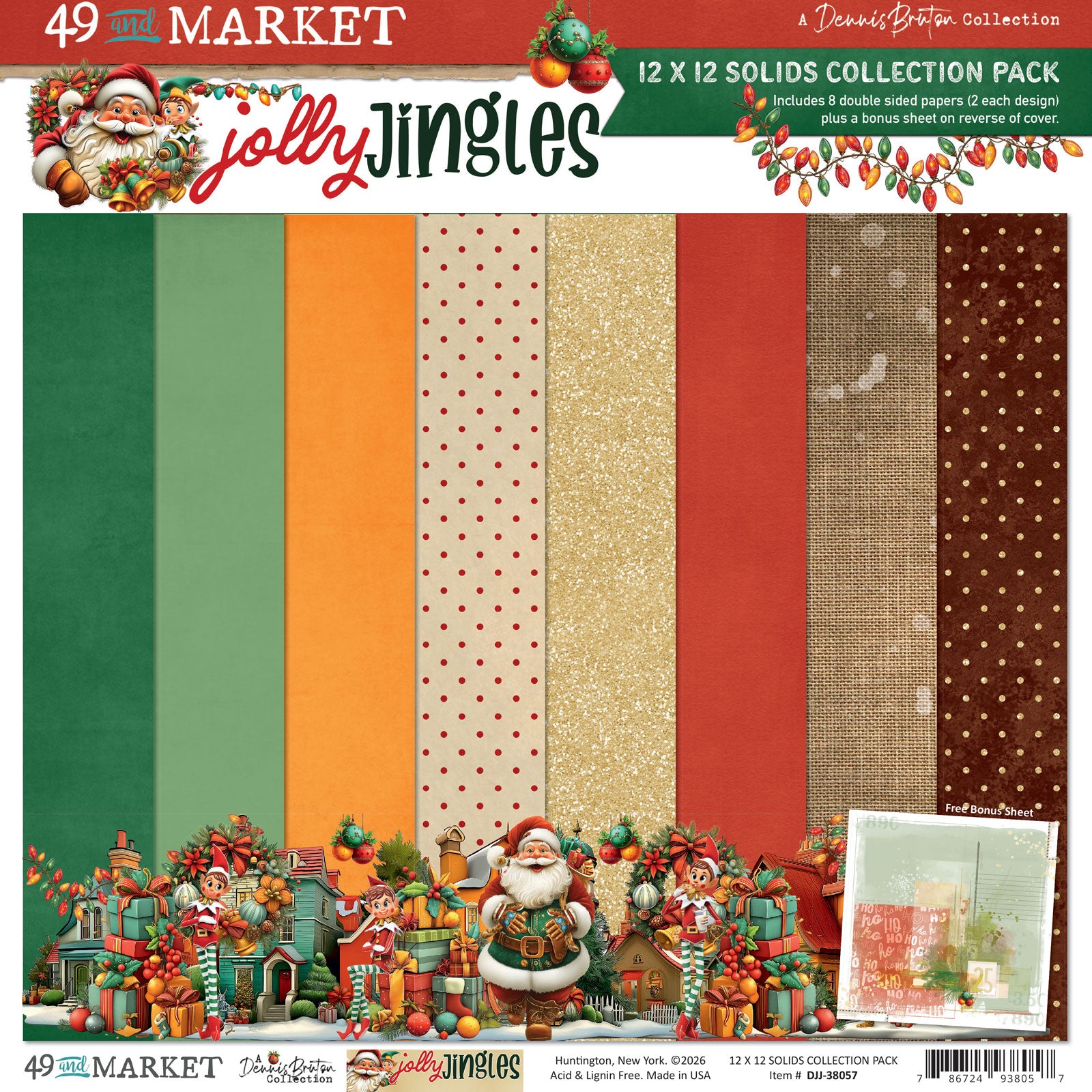 49 & Market Jolly Jingles 12 x 12 Solids Collection Pack